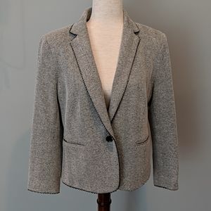 Ann Taylor Black and White Blazer size 12